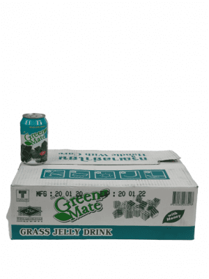 Grass jelly drink mixed with honey