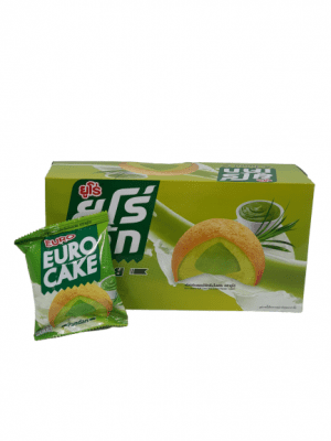 Euro cake with pandan cream filling