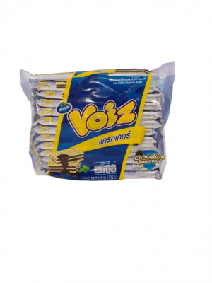 Voice Cookies – Chocolate-flavored crackers filled with cream